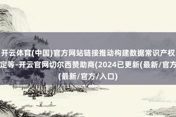 开云体育(中国)官方网站链接推动构建数据常识产权保护限定等-开云官网切尔西赞助商(2024已更新(最新/官方/入口)