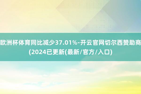 欧洲杯体育同比减少37.01%-开云官网切尔西赞助商(2024已更新(最新/官方/入口)