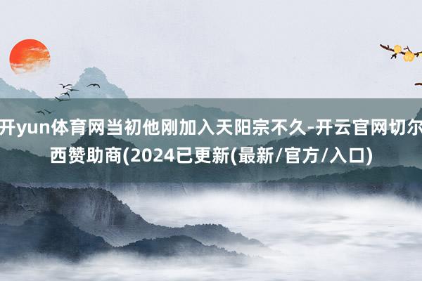 开yun体育网当初他刚加入天阳宗不久-开云官网切尔西赞助商(2024已更新(最新/官方/入口)