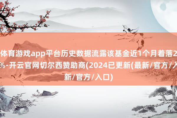 体育游戏app平台历史数据流露该基金近1个月着落2.95%-开云官网切尔西赞助商(2024已更新(最新/官方/入口)