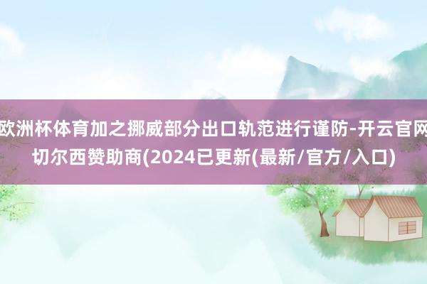 欧洲杯体育加之挪威部分出口轨范进行谨防-开云官网切尔西赞助商(2024已更新(最新/官方/入口)