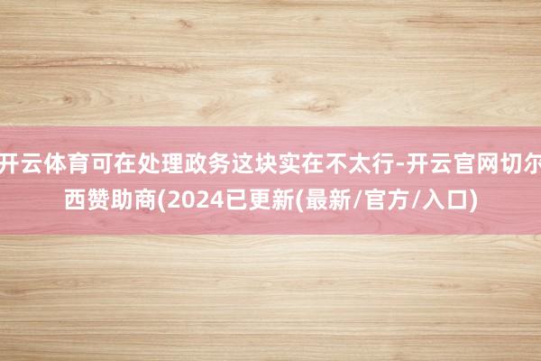 开云体育可在处理政务这块实在不太行-开云官网切尔西赞助商(2024已更新(最新/官方/入口)