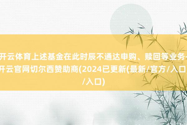 开云体育上述基金在此时辰不通达申购、赎回等业务-开云官网切尔西赞助商(2024已更新(最新/官方/入口)