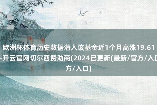 欧洲杯体育历史数据潜入该基金近1个月高涨19.61%-开云官网切尔西赞助商(2024已更新(最新/官方/入口)