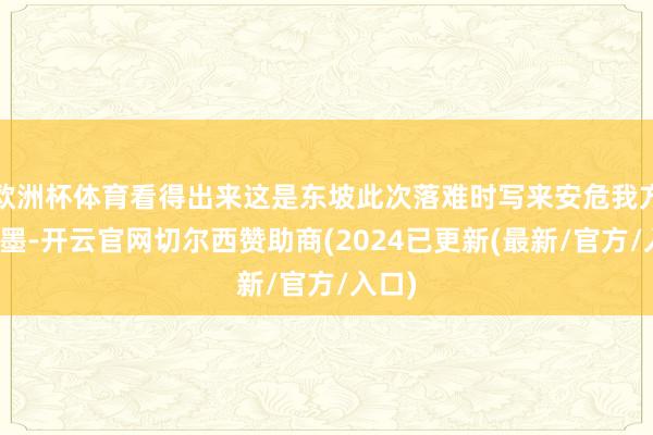 欧洲杯体育看得出来这是东坡此次落难时写来安危我方的笔墨-开云官网切尔西赞助商(2024已更新(最新/官方/入口)